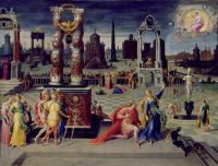 �J�����@�u�A�E�O�X�g�D�X��ƃe�B�u���̛ޏ��v�@1575-80�@�b�@125x170 cm�@�b���[�������p��